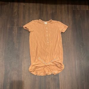 Hanna Andersson brown romper size 2T